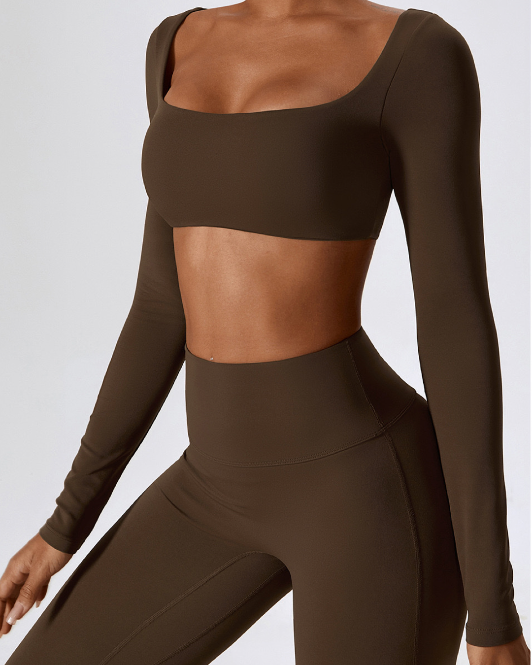 UltraLux Cropped Performance Long Sleeve Top