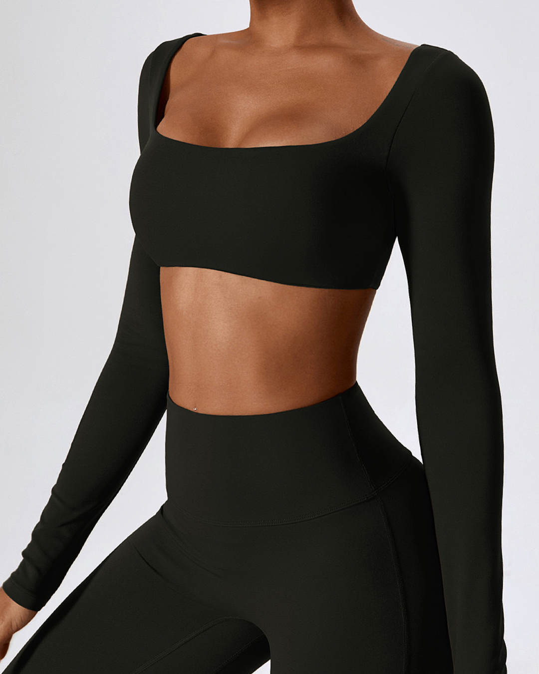 UltraLux Cropped Performance Long Sleeve Top