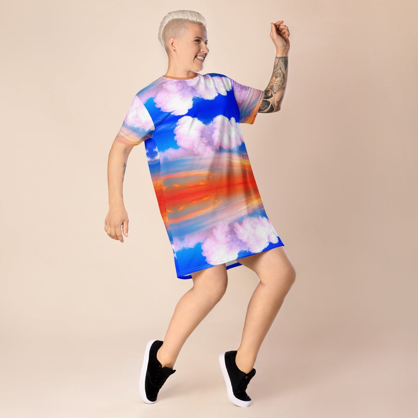 SUNSET CLOUDS T-shirt dress YOURNATURALMANE