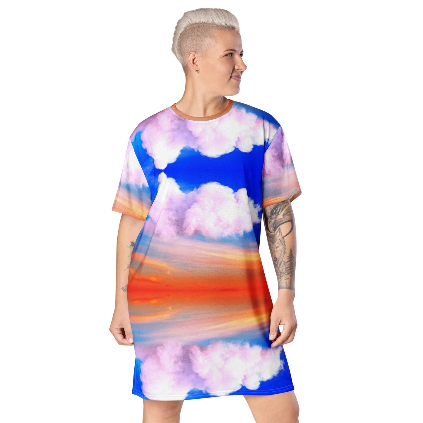 SUNSET CLOUDS T-shirt dress YOURNATURALMANE
