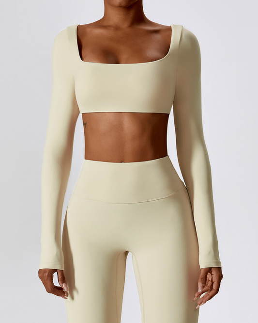 UltraLux Cropped Performance Long Sleeve Top