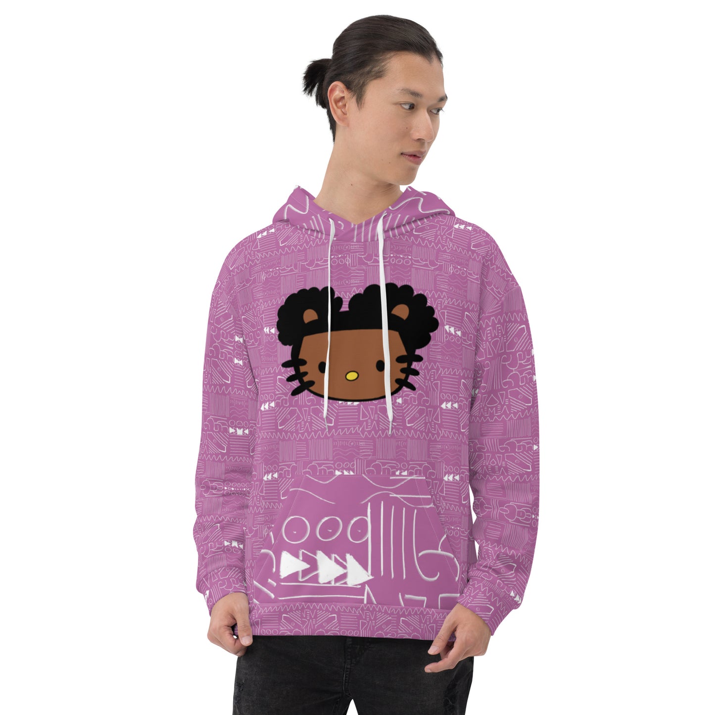 Hello Tribal me Afro  Kitty Unisex Hoodie