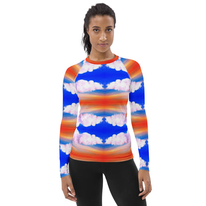 Women's Rash Guard SUNSET CLOUD YOURNATURALMANE XS 